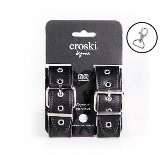 Esposas Black c/mosquetón 3cm